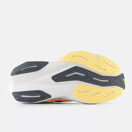 New Balance FuelCell Rebel v4 White Bleached Lime Glow Running Shoes New Balance Womens Fuelcell Rebel v4 - White with bleached  main image 3
