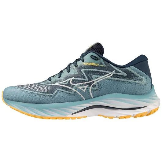 marinimu Mizuno MEN'S WAVE RIDER 27 SSW ADRIATIC BLUE-SNOW WHITE